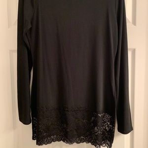 White House Black Market Lace trim Shirt